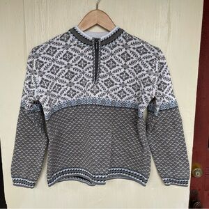 Hanna Andersson Gray and White Kids Sweater